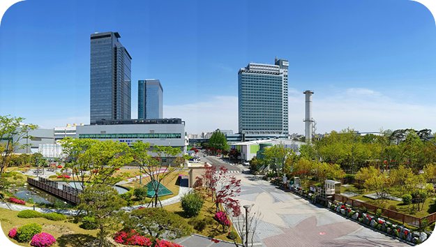 A panoramic photo of the Samsung Electronics’ worksite