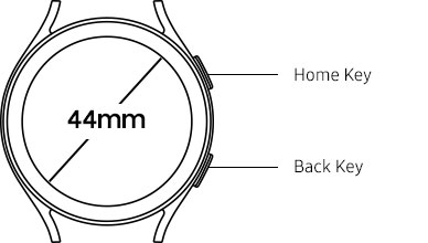44mm Galaxy Watch4 button position information