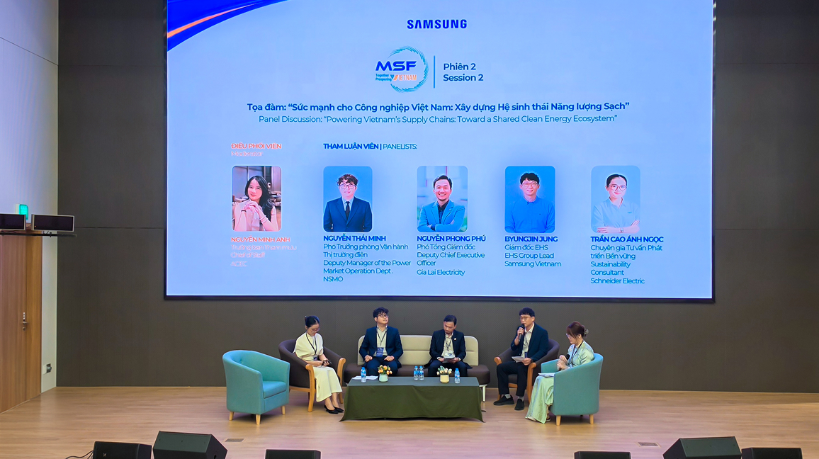 Panelists discuss building a clean energy ecosystem in Vietnam.