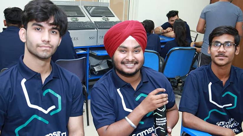 Youth participants in the Samsung Innovation Campus program in India.