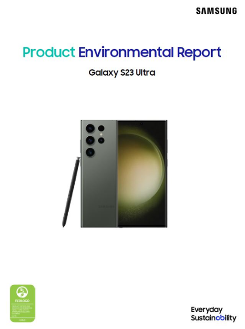 Product environmental report