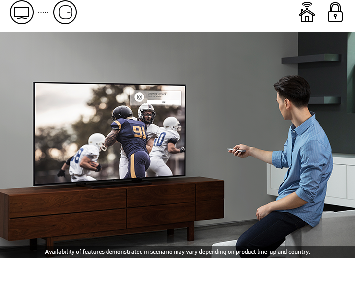 Your Samsung Smart TV can display all your connected devices, program selections and volume settings, control it all with your smartphone. 